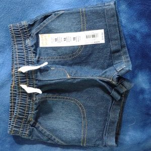 Jumping Bean infant girls blue denim jean shorts 18 months baby toddler NEW! NW!